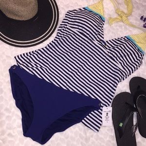 Sperry Top Sider Striped Halter & Panty Swimsuit